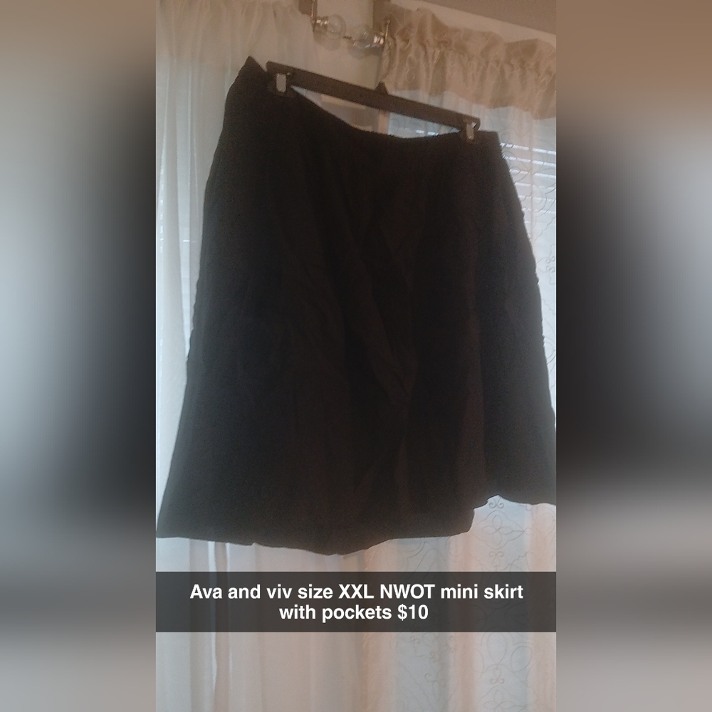 Ava & Viv Elegant Black Mini Skirt